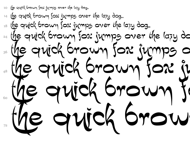 K22 Timbuctu font waterfall